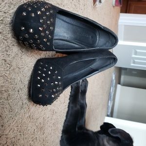 Black studded heels